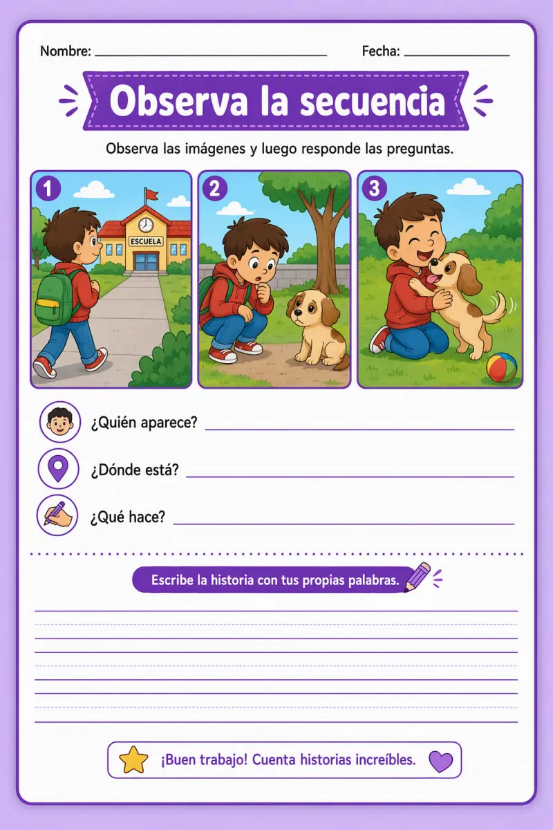 Página de secuencia de imágenes